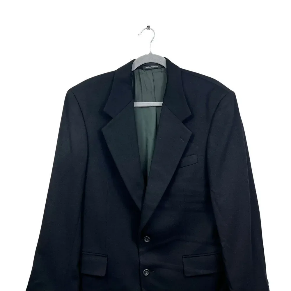 J. Anthony‎ Men Wool Cashmere Blazer Sports Coat Lined 2 Button Black Sz 40R
